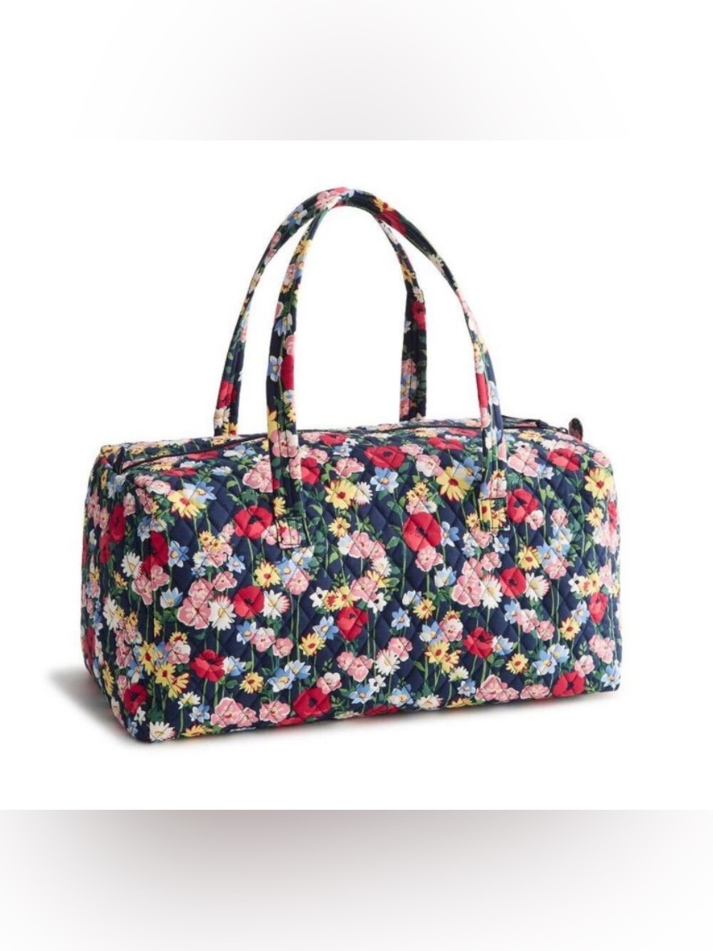 Vera Bradley Poppy Meadow Original Duffle Bag Navy Blue floral flowers summer